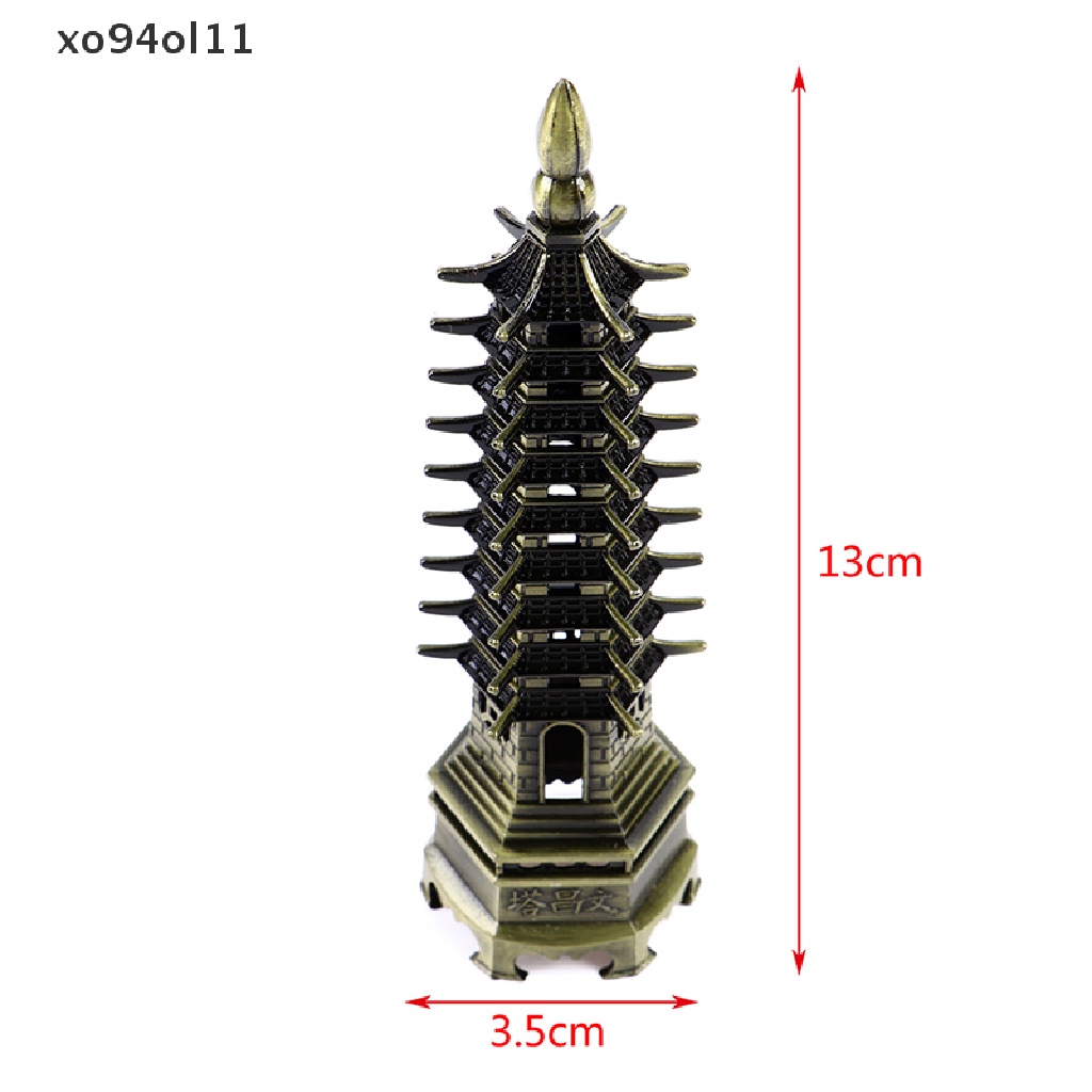 Menara Pendidikan XO Feng Shui Sembilan Tingkat Ornamen Desktop Pagoda Wen Chang OL