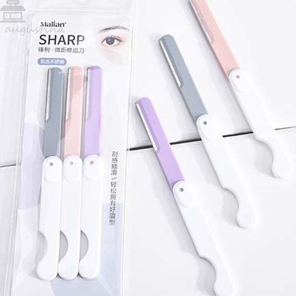 Agustina Brow Trimmer Makeup Pemula Safety Makeup Aksesoris Alat Make Up Lipat Alat Cukur Alis