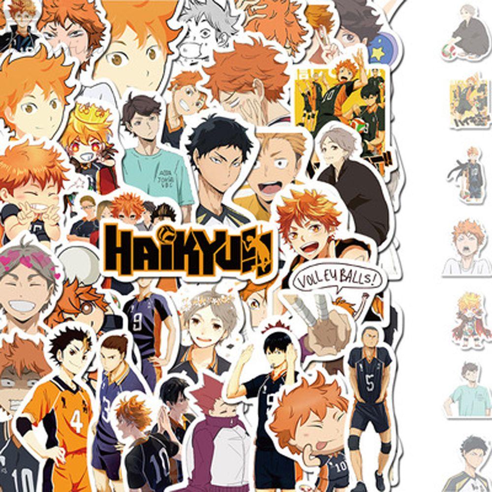 Agustina Haikyuu Hinata Shoyo Bagasi Laptop Perekat Diri Alat Tulis Stiker Kartun Graffiti Stiker