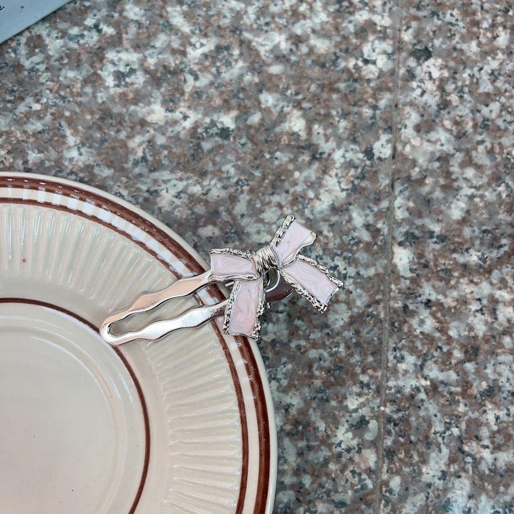 Agustinina Bow Hair Clips Stylish Hiasan Kepala Lucu Manis Gadis Jepit Rambut Korea Jepitan Anak Hair Clip Alloy Jepit Berlian Imitasi Zirkon Wanita Duckbill Clips
