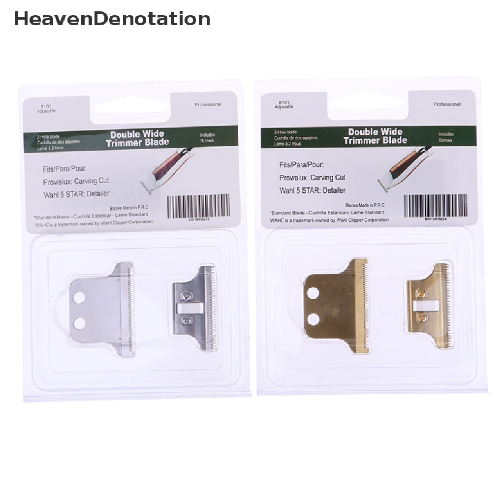 [HeavenDenotation] Profesional 2-lubang Double Wide Trimmer Replacement Blade8081/8171, Untuk Wahl 5bintang Lebar Detailer Barbershop Aksesoris HDV