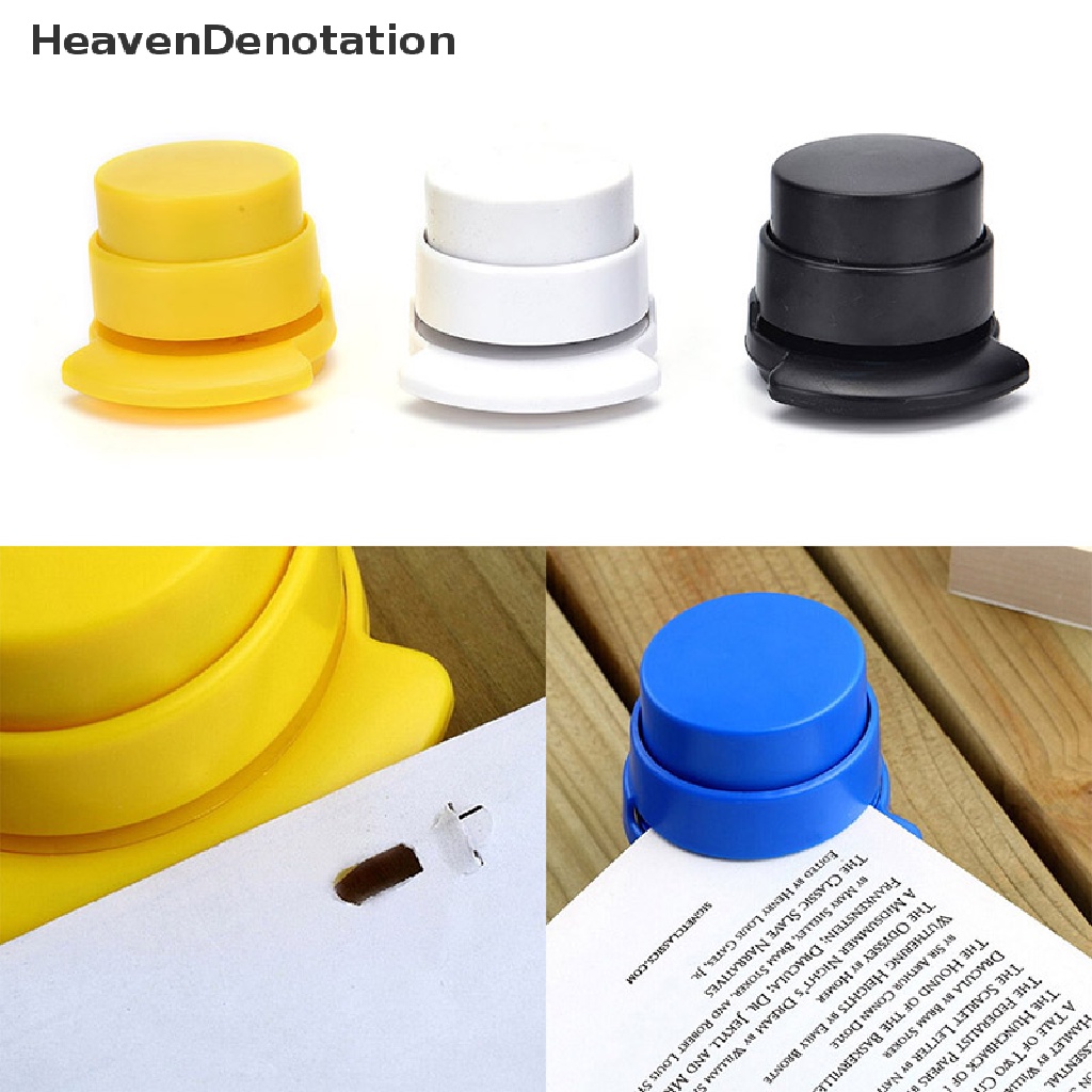 [HeavenDenotation] 1x Staples Rumah Kantor Free Stapler Stapler Pengikat Kertas Binder Kertas, HDV