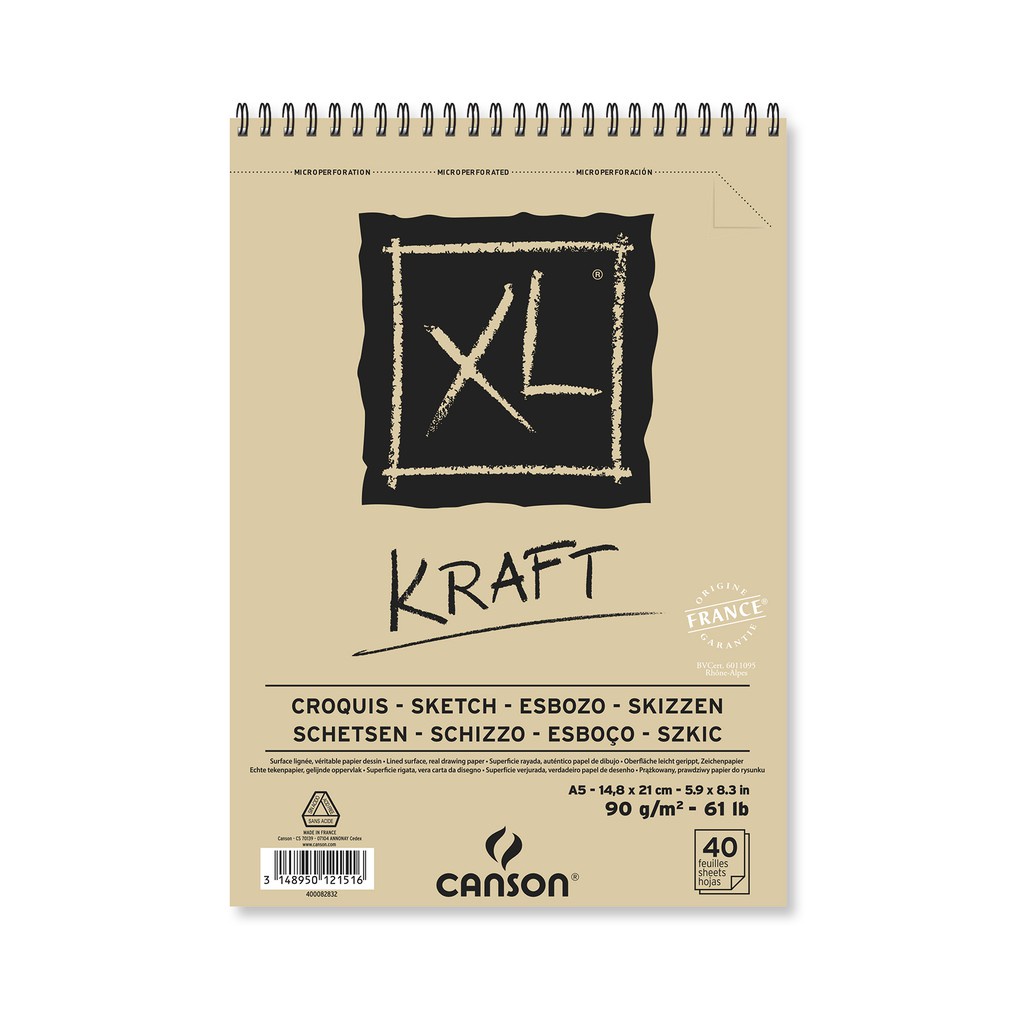 

Canson XL Kraft Kertas Sketsa Gambar A5 40 Lembar 90gsm