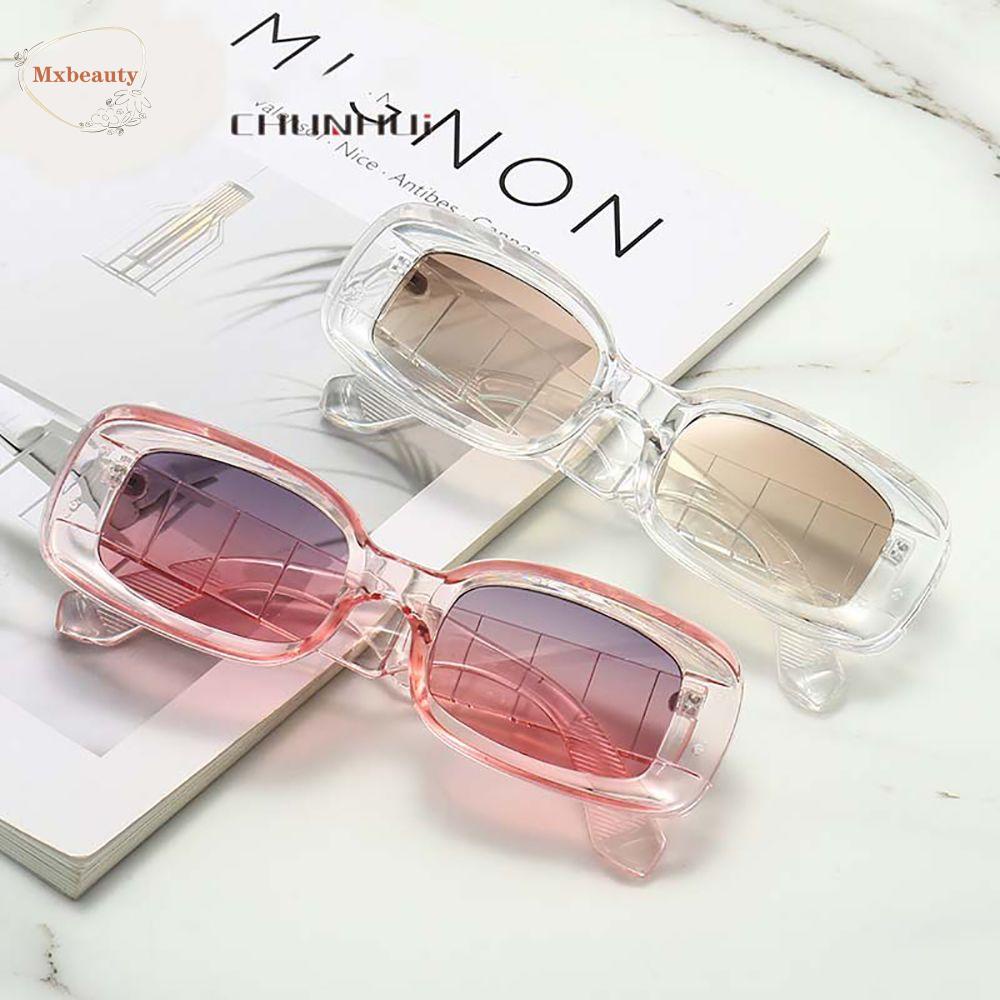 Mxbeauty Kacamata Kotak Geometris Perlindungan UV Protection Glasses Colorful Korea Pria Wanita Kacamata Anti Radiasi Untuk Wanita Sale Eyewear Women Glasses