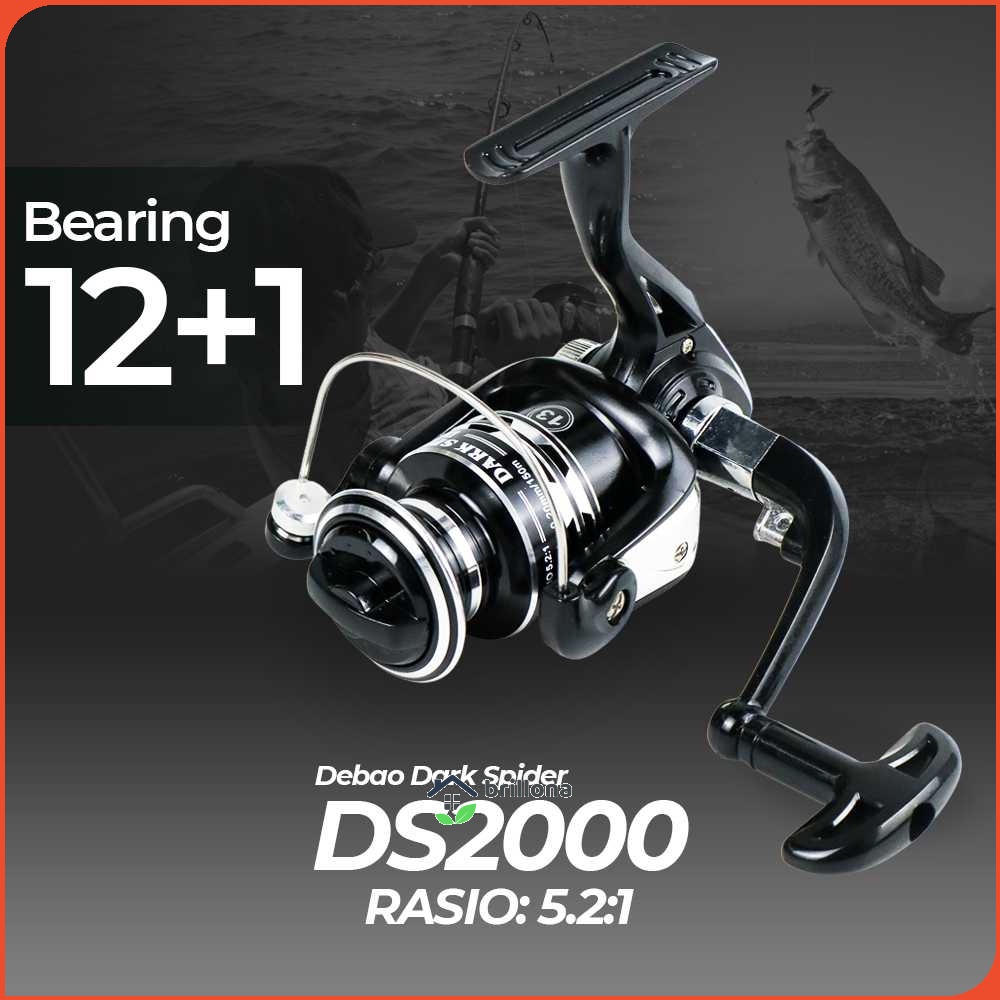Debao Dark Spider DS2000 Spinning Reel Pancing 5.2:1 12+1 Ball Bearing