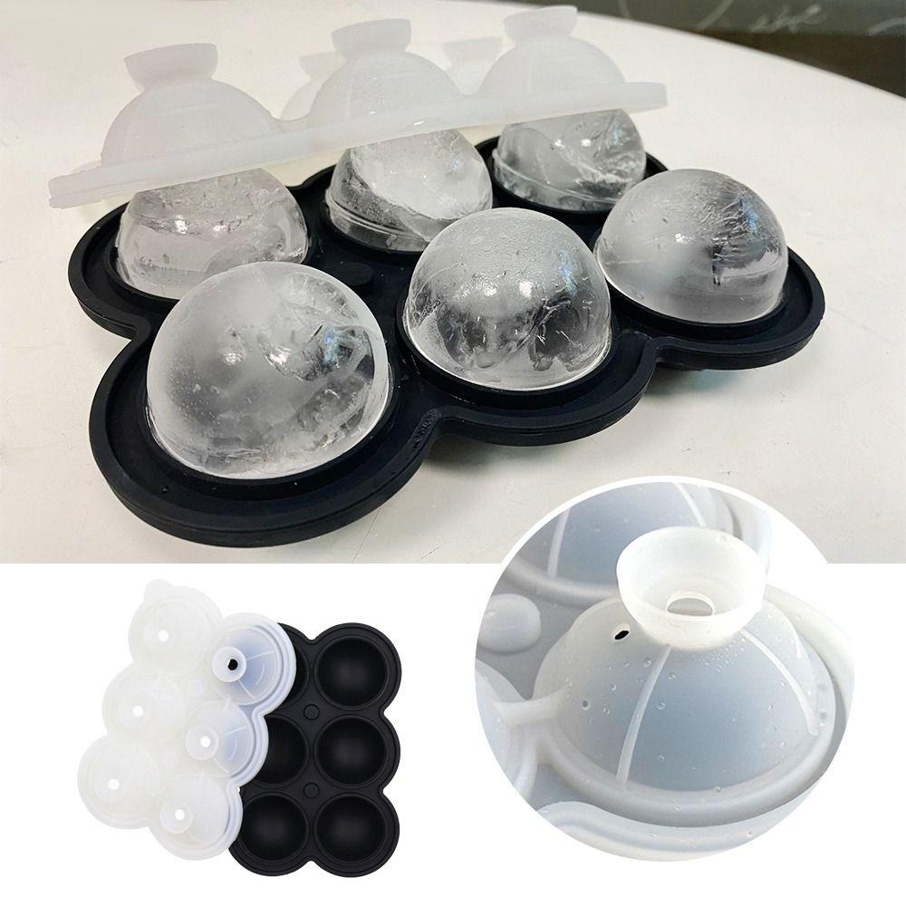 Populer Cetakan Es Batu 6kisi Dengan Tutup Kitchen Tools Bar Accessiories Round Balls Mould