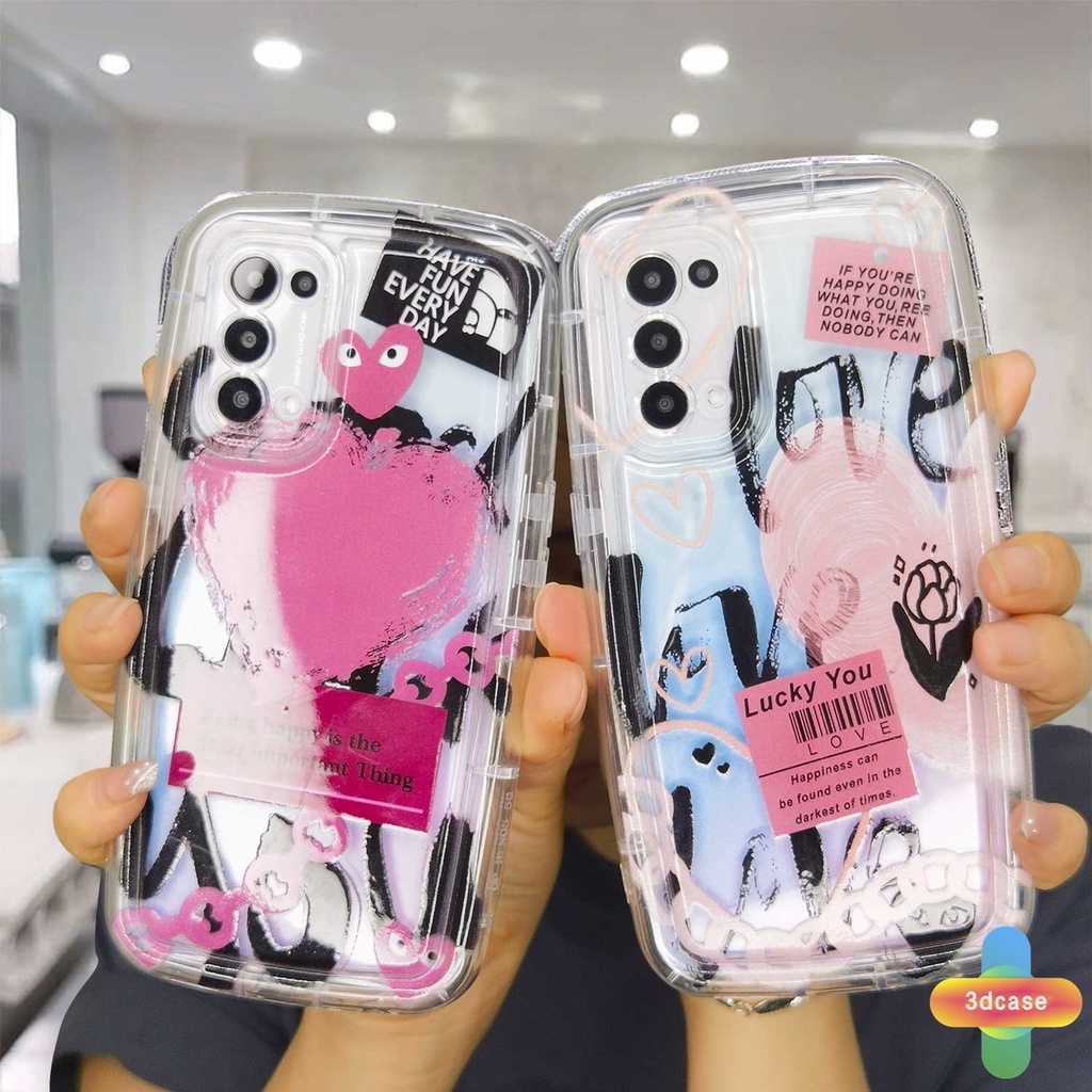 Case Realme 10 C30 C30S C11 2021 C21Y C31 C33 C35 C15 C21 C25 C20 C3 C12 C2 C25S 5S 5 5i 9i C17 7i C1 C25Y C2 C3i 6i C20A  Narzo 20 10 10A 20A 30A 50i 50A Prime A7 A5S A15 A16 A17 A53 A53S A57 Pink Love Letter Camera Lens Protection Soap Case