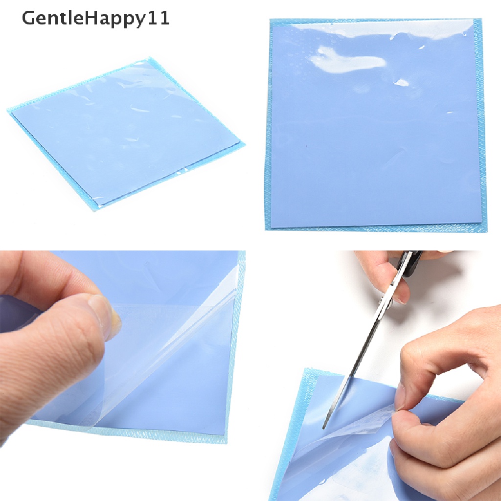 Gentlehappy 100mmx100mmx1mm Biru Heatsink Pendingin Thermal Conductive Uncut Silicone Pad id