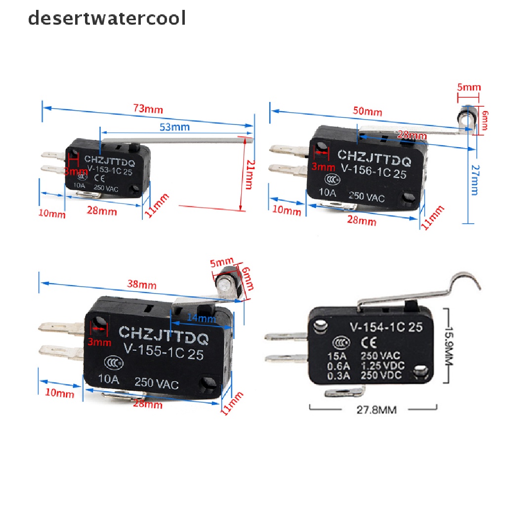 Deid Saklar Micro Switch Travel Limit V-15 /152 /153 /154 /155 /155 /156/-1C25 Switch Martijn