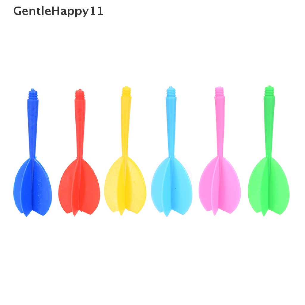 Gentlehappy 30pcs ABS Multicolor Plastik Tahan Lama Darts Shaft Flight Set Anak Panah Pengganti id