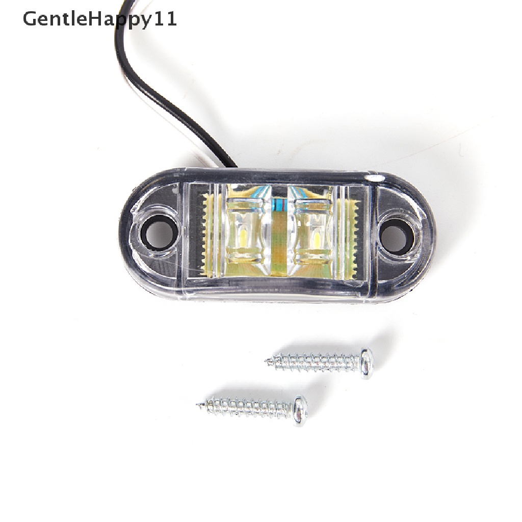 Gentlehappy 2Pcs Warna Putih Lampu LED Side Marker Lampu Eksternal Mobil Warning Tail Light id