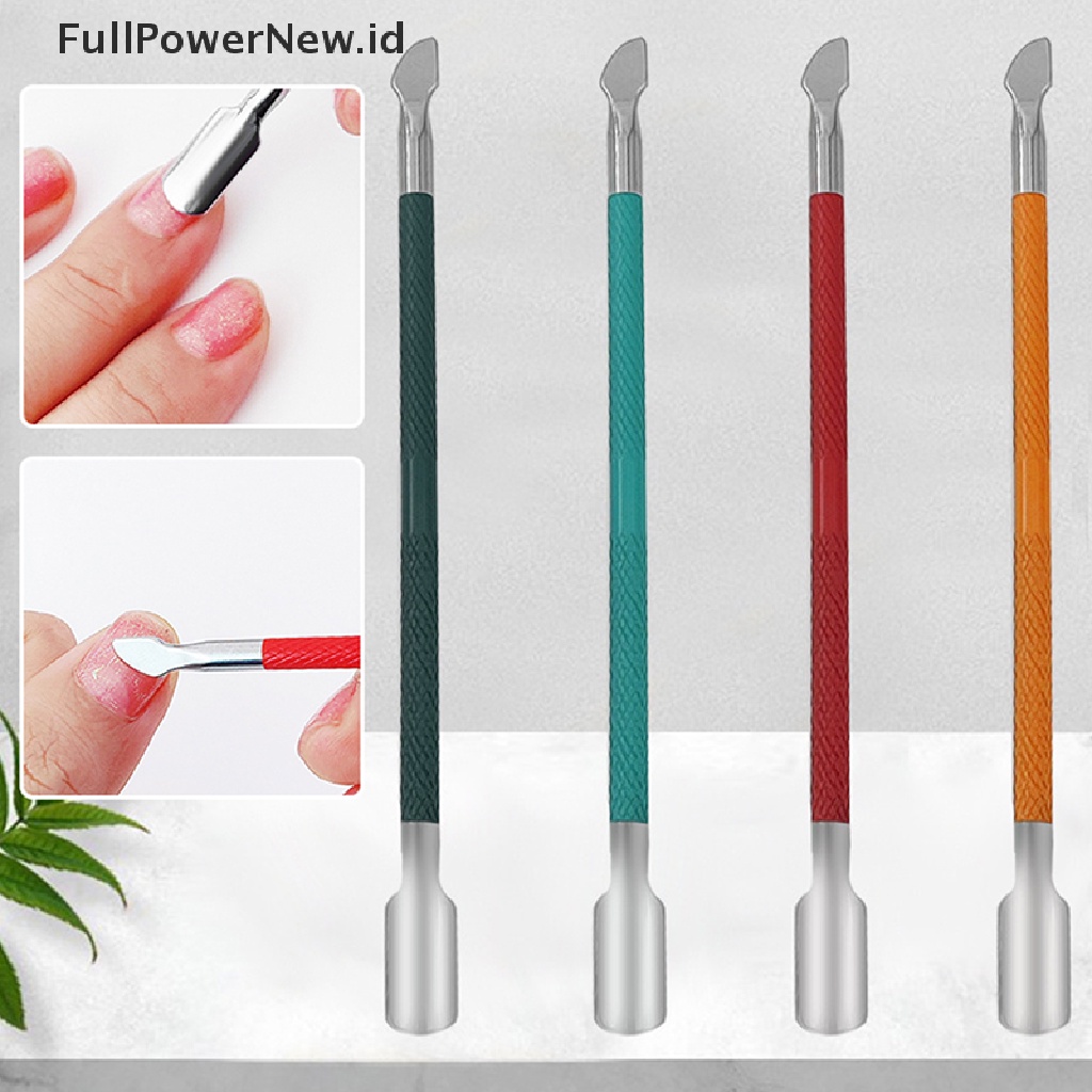 Power Professional Nail Cuticle Spoon Pushers Cleaners Alat Dorong Nail Art Mixer Spatula ID
