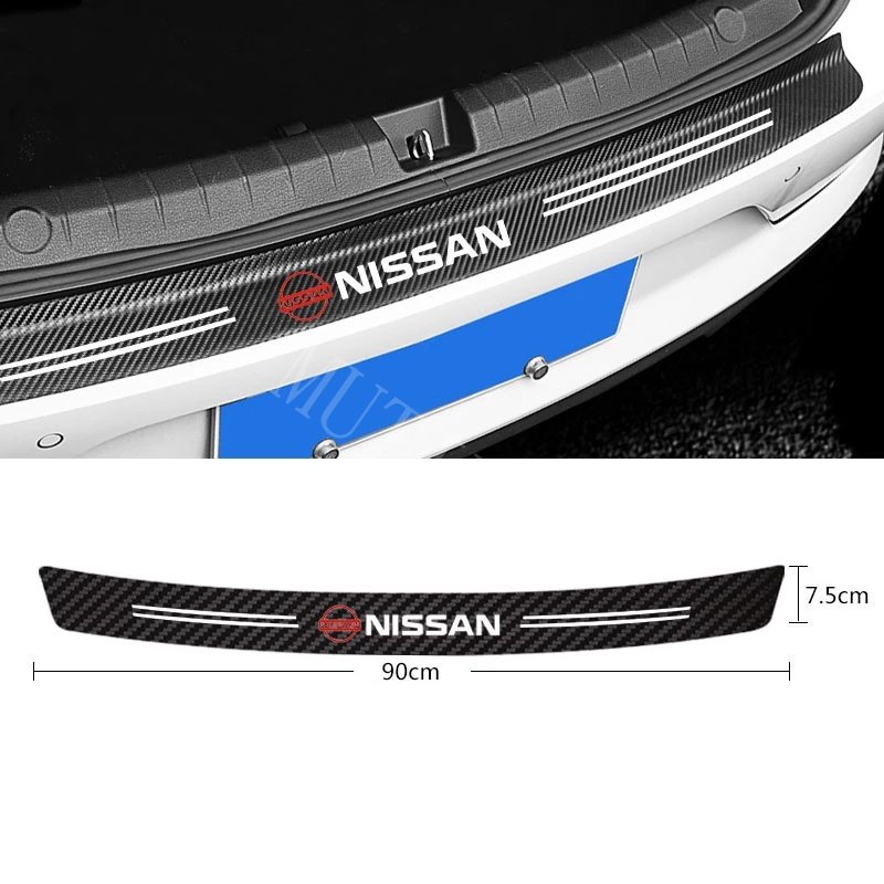 Nissan 9Pcs Stiker Pintu Mobil Carbon Fiber Sill Protection Auto Anti Gores Anti Slip Untuk Terra Livina Note Xtrail Magnite Maret Juke Skyline Kicks Navara Serena Leaf