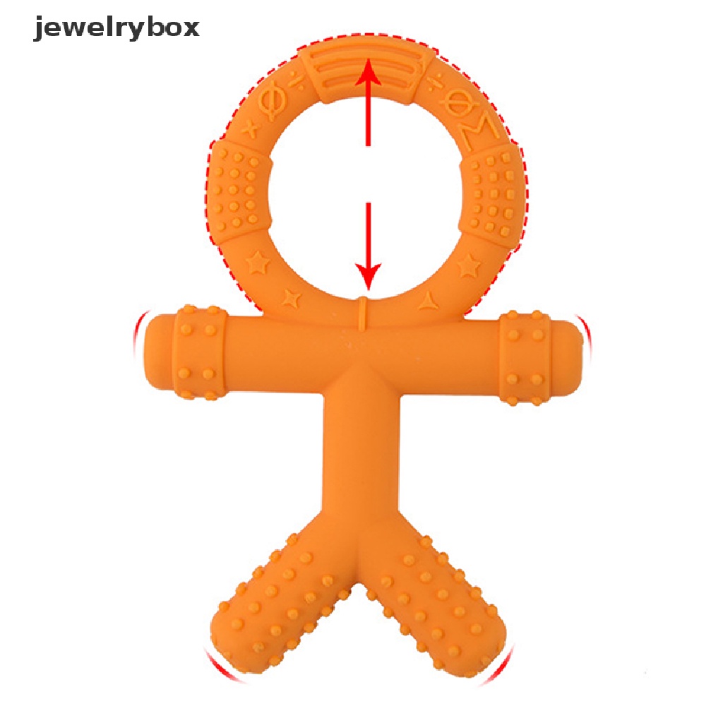 [jewelrybox] 1pc Kartun Orang Mengunyah Kalung Bayi Silikon Teether Autism Sensory Chewy Toys Boutique