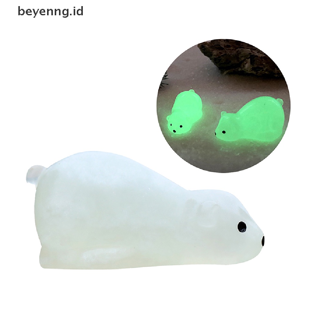 Beyen 1Pc Luminous Polar Bear Micro Ornamen Miniatur Pot Dekorasi Landscape ID