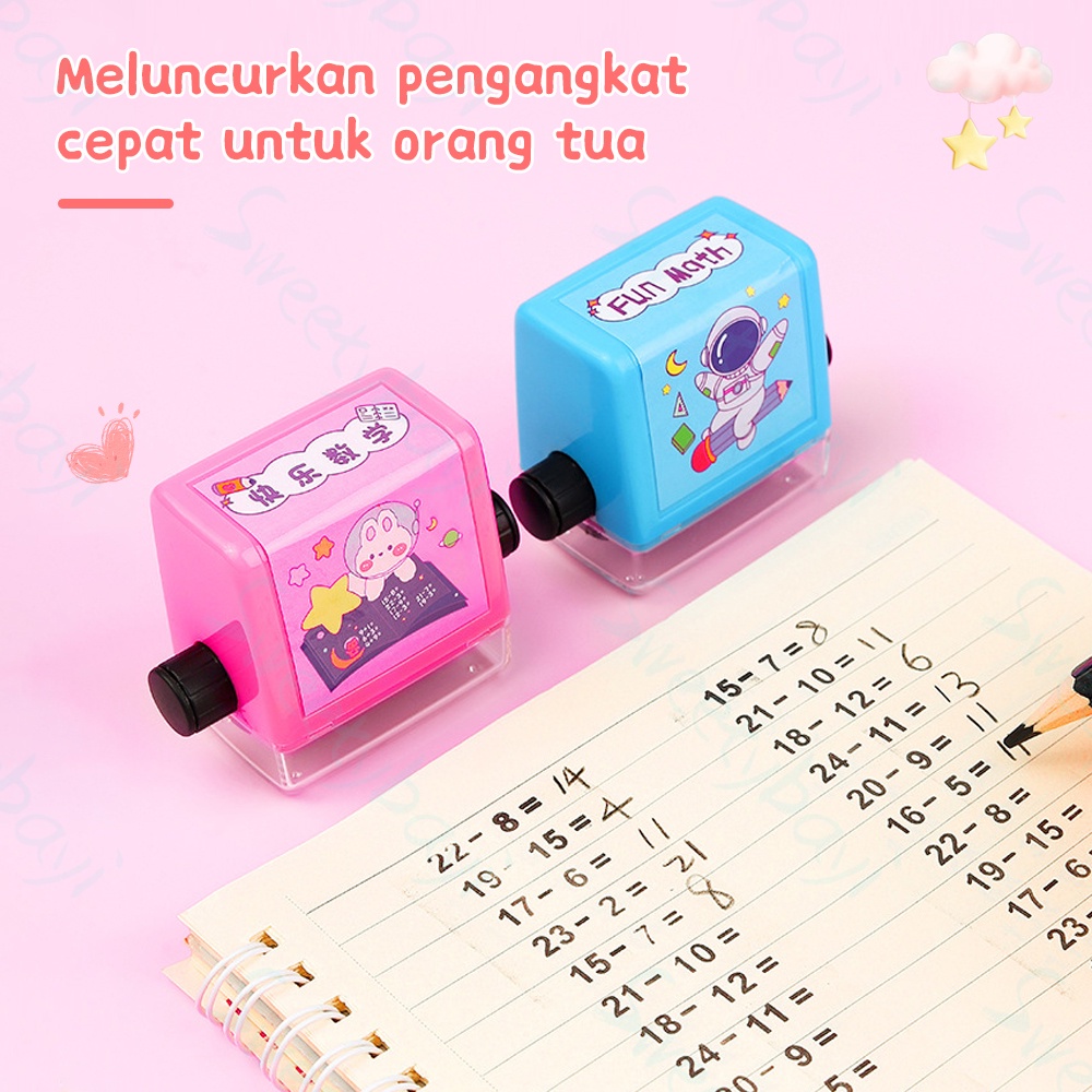 Sweetybayi Stempel perkalian matematika Stempel roll matematika Stempel matematika roll