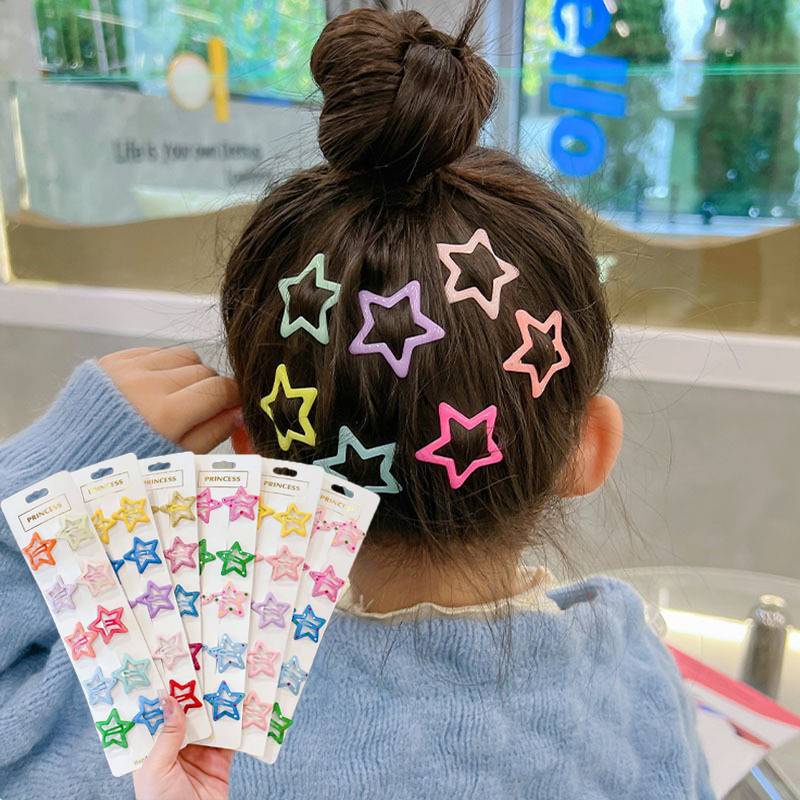 2pcs Lucu Warna Permen Bintang Berujung Lima Jepit Rambut Untuk Anak Perempuan Anak Indah Manis Klip BB Jepit Rambut Aksesoris Rambut Warna-Warni Y2K Klip Ornamen Untuk Anak