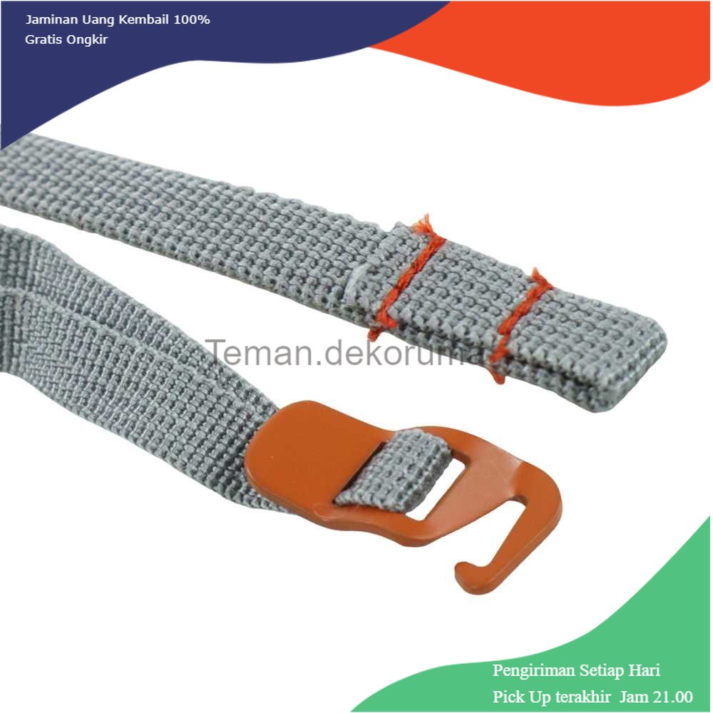 TD - RTG TaffGUARD Strap Pengikat Tas Camping Rope with Metal Quick Hook - BC098K