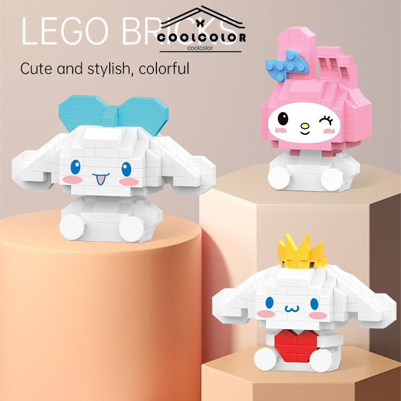 COD❤️Mainan Balok Susun Sanrio kuromi Mainan Anak Mainan Edukasi DIY 3DPuzzle Nano Block- cl