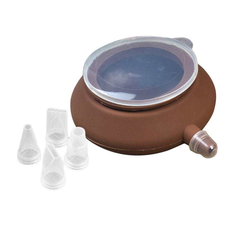 [Elegan] Decoration Pot Silicone Food Grade Biskuit Hias Kue Coklat Nozzle Pot