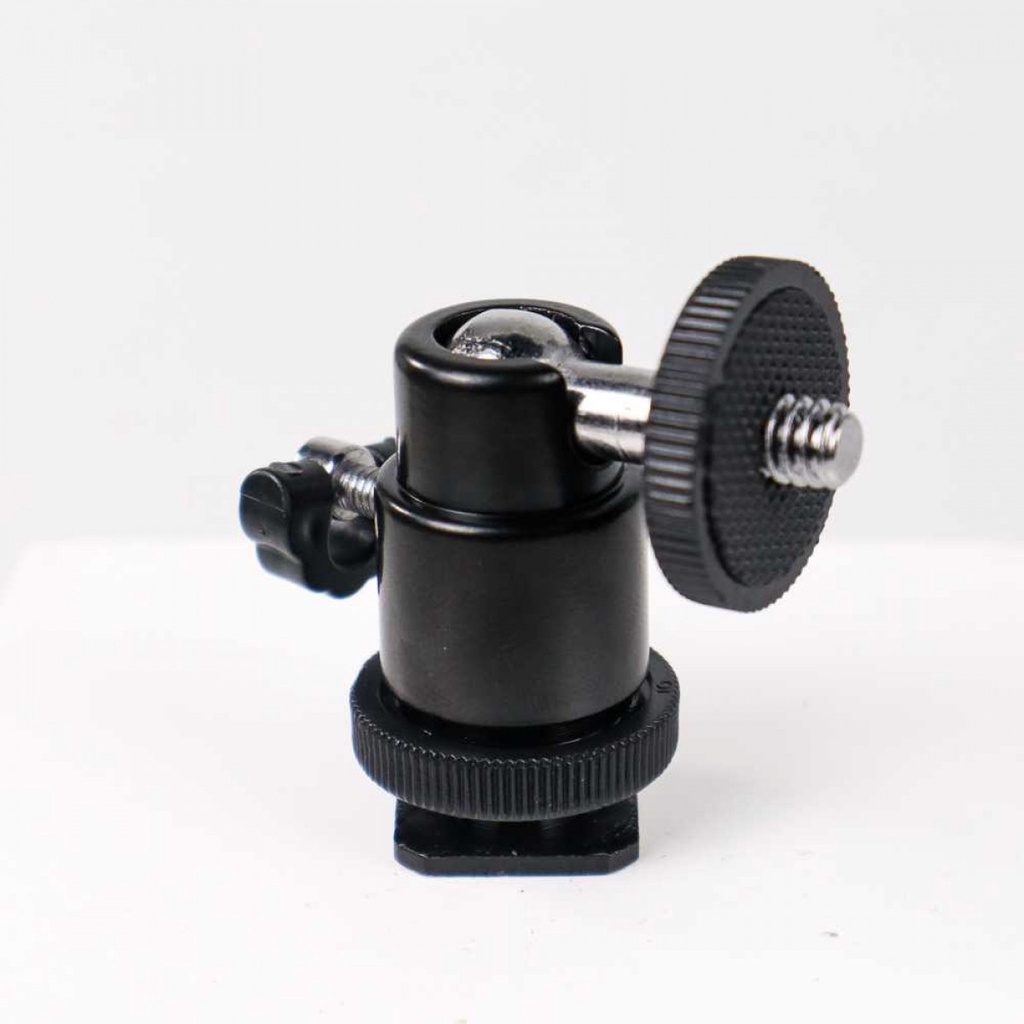 Dudukan Kamera Kepala Tripod Ball Head Hot Shoe