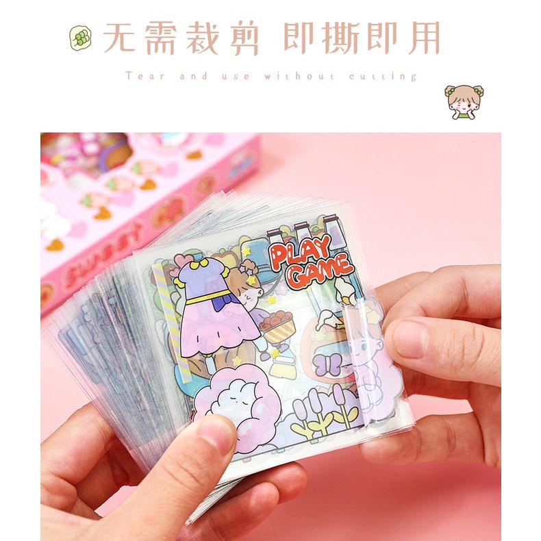 Sticker Tempel Anak Boneka Cantik Waterproof Stiker Momo Cewek Cowok Kartun Korea Cute Anti Air Handbook Scrapbook