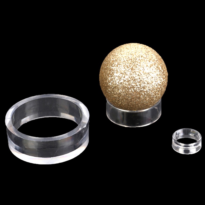 [lightoverflow2] 1set Transparan Jade Display Stand Sphere Holder Crystal Ball Base Penyangga Rak Perhiasan Gemstones Penyimpanan Organizer Rak [ID]