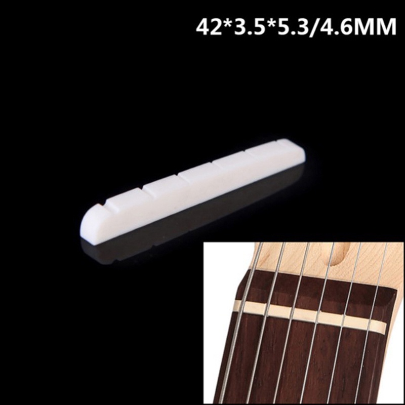 [lightoverflow2] Pengganti Fender Strat Tele ST TL Gitar Elektrik Bone Nut 6 String Guitar Bridge Saddle Aksesoris Instrumen [ID]