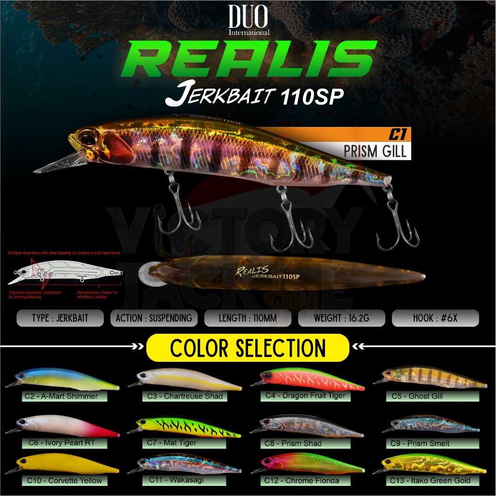 DUO REALIS JERKBAIT 110SP SUSPENDING LURE Berkualitas Tinggi | UMPAN PANCING | LURE