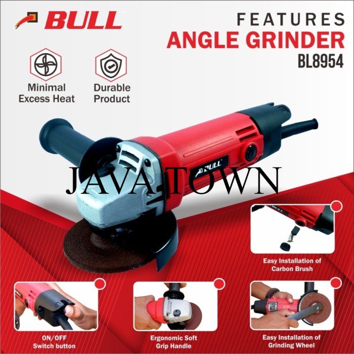 Sale Mesin Gerinda Tangan - BULL BL8954 Angle Grinder BL 8954 [4 Inch] XEW260
