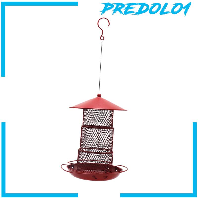 [Predolo1] Pengumpan Burung Gantung Bahan Metal Retractable Outdoor Feeder Untuk Halaman Taman Halaman Belakang