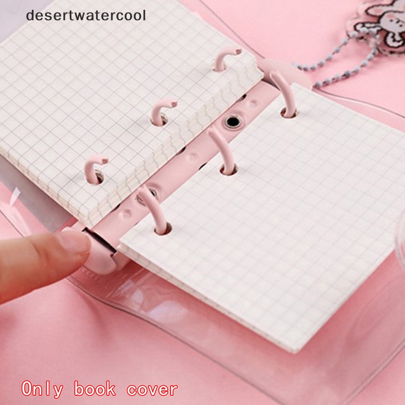 Deid Baru Kreatif Lucu Transparan 3cincin Mini PVC Loose-leaf Hand Book Student Martijn