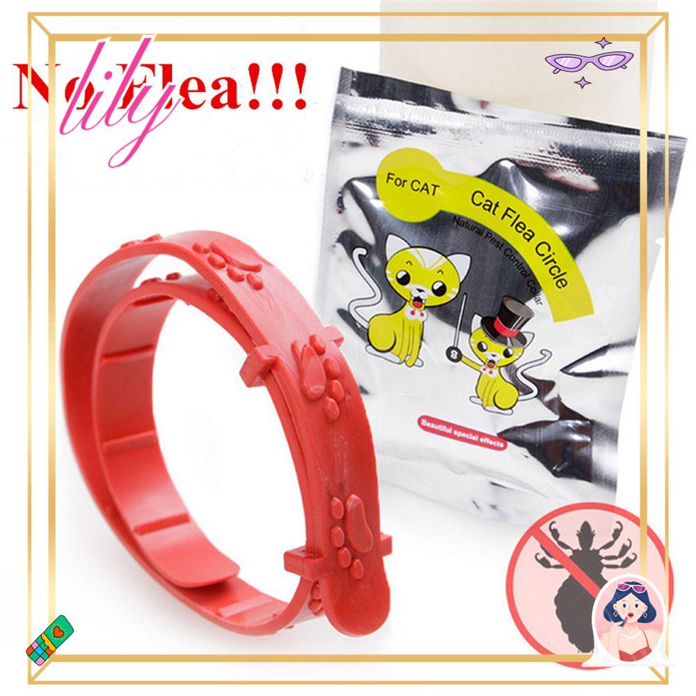 Lily Pet Collar Red Adjustable Obat Kucing Kitten