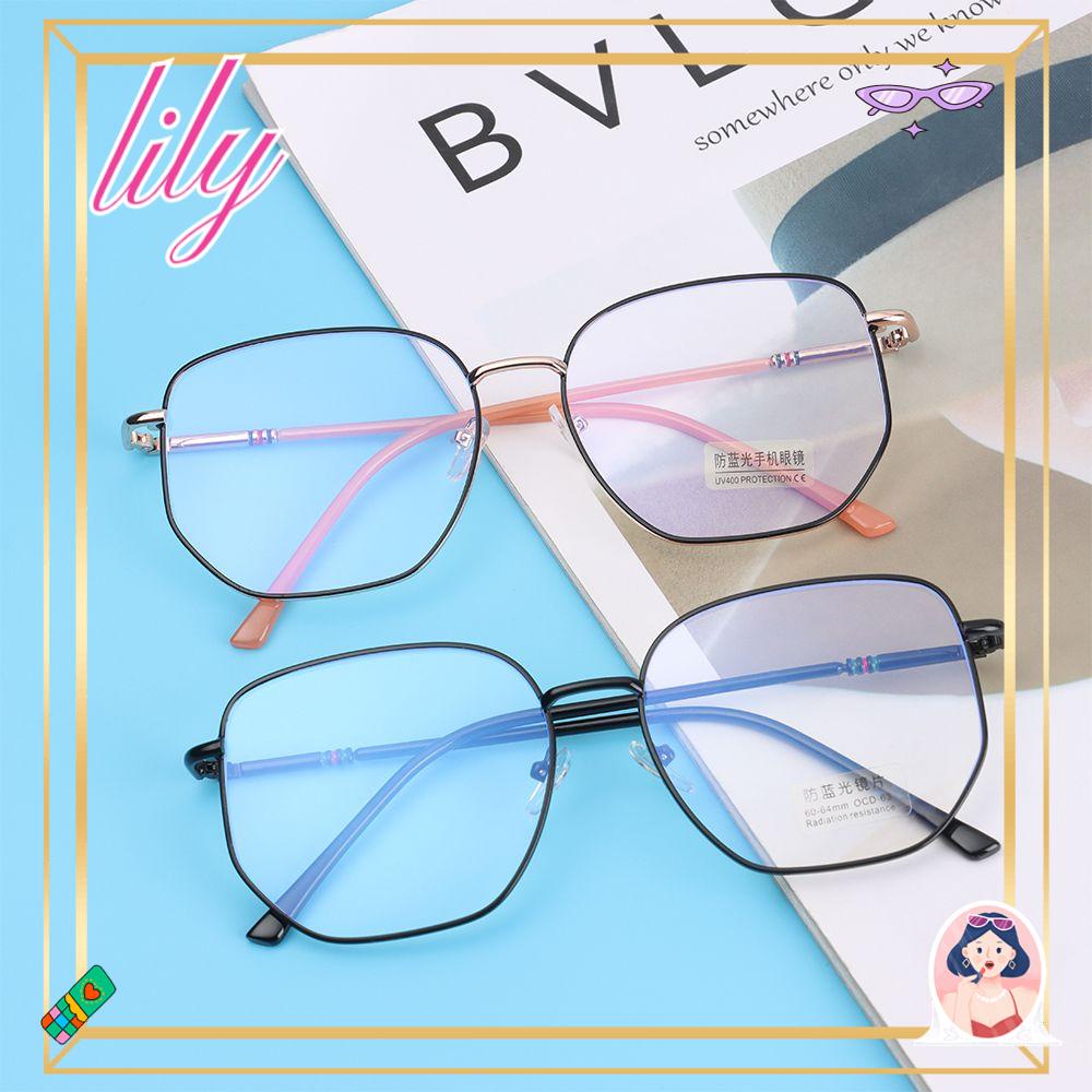 Lily Kacamata Anti-Biru Cahaya Wanita Pria Portable Lucu Ultra Ringan Frame