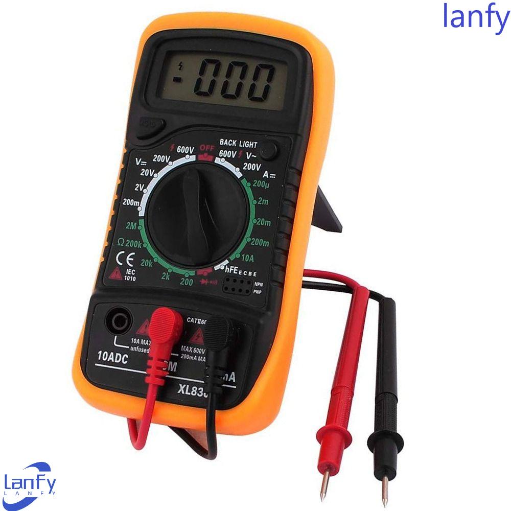 Lanfy Digital Multimeter Genggam AC/DC Ammeter Voltmeter Current Tester Voltage Tester Alat Tukang Listrik Kapasitansi Tester