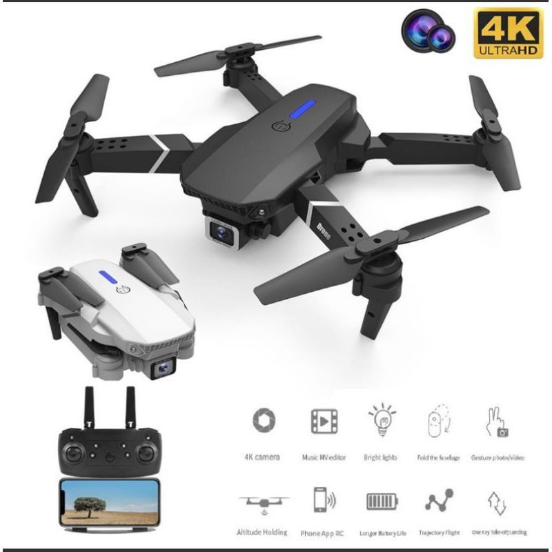 Drone Pro Shoot E88 Smart Controller 4K Set Komplit