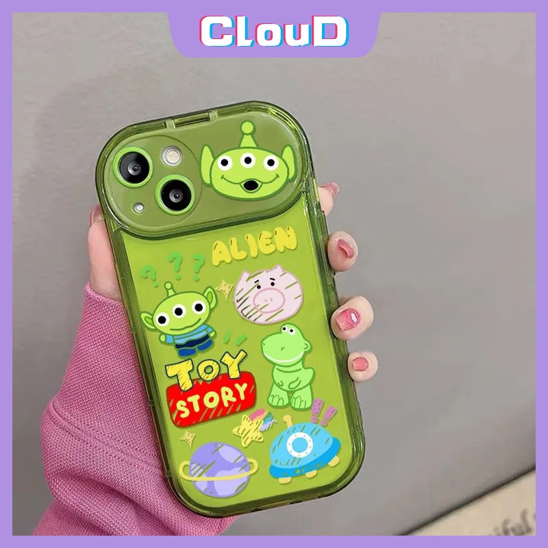 Case Losto Beruang Strawberry Lucu Untuk Oppo A57 A77 A15 A7 A5s A12 A3s A53 A15s A11K A77S A9 A5 A31 A33 2020 A35 Flip Make Up Cermin Lembut Kartun Toy Story Alien Back Cover