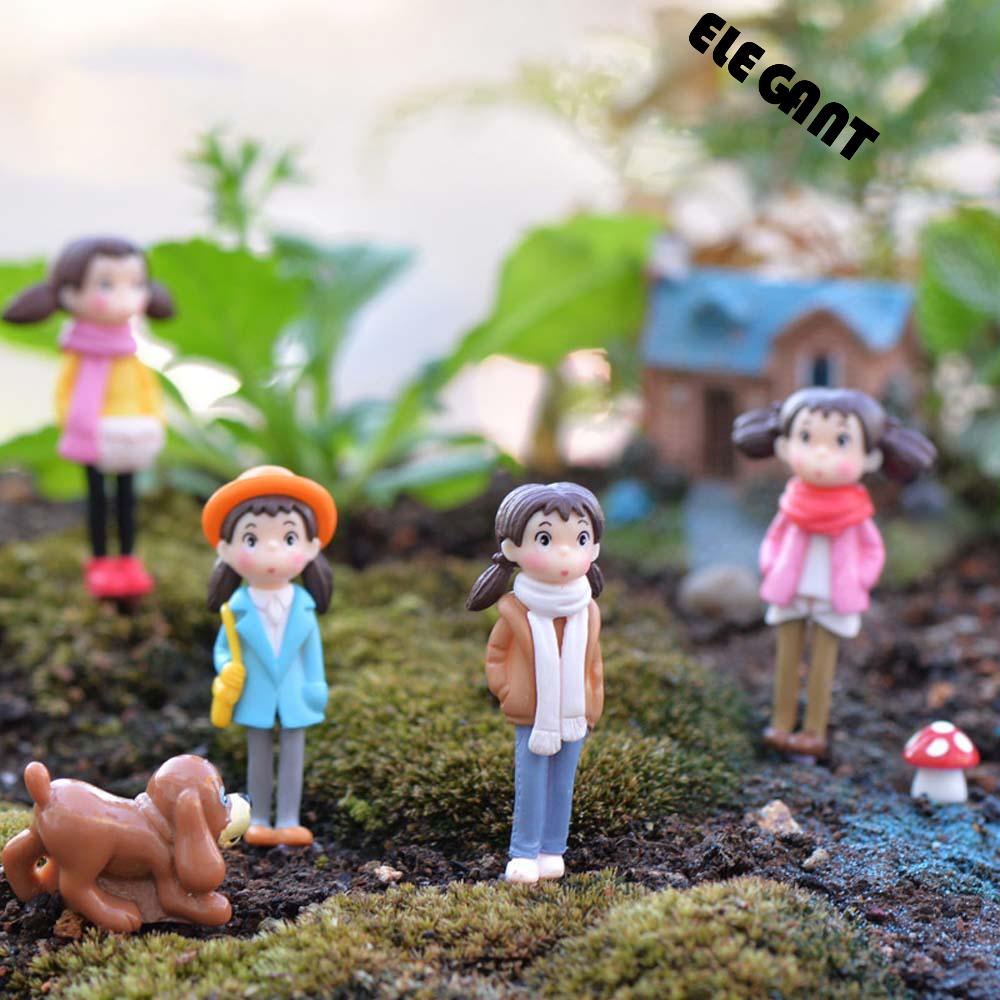 [Elegan] Miniatur Lucu DIY Rumah Boneka Mikro Lanskap Lumut Dekorasi Rumah PVC Peri Taman Patung