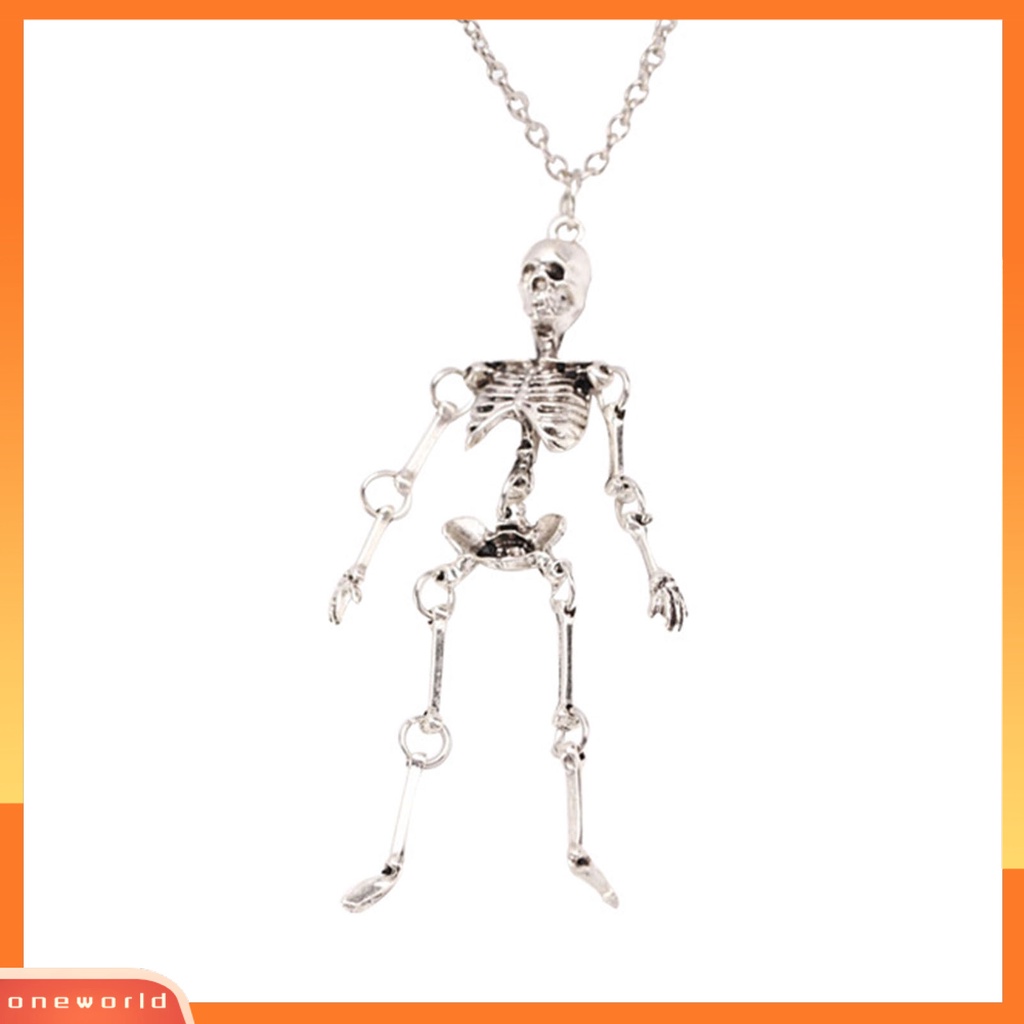 [EONE] Kalung Wanita Bentuk Tengkorak Hajatan Halloween Vintage Adjustable Necklace Untuk Pertunjukan