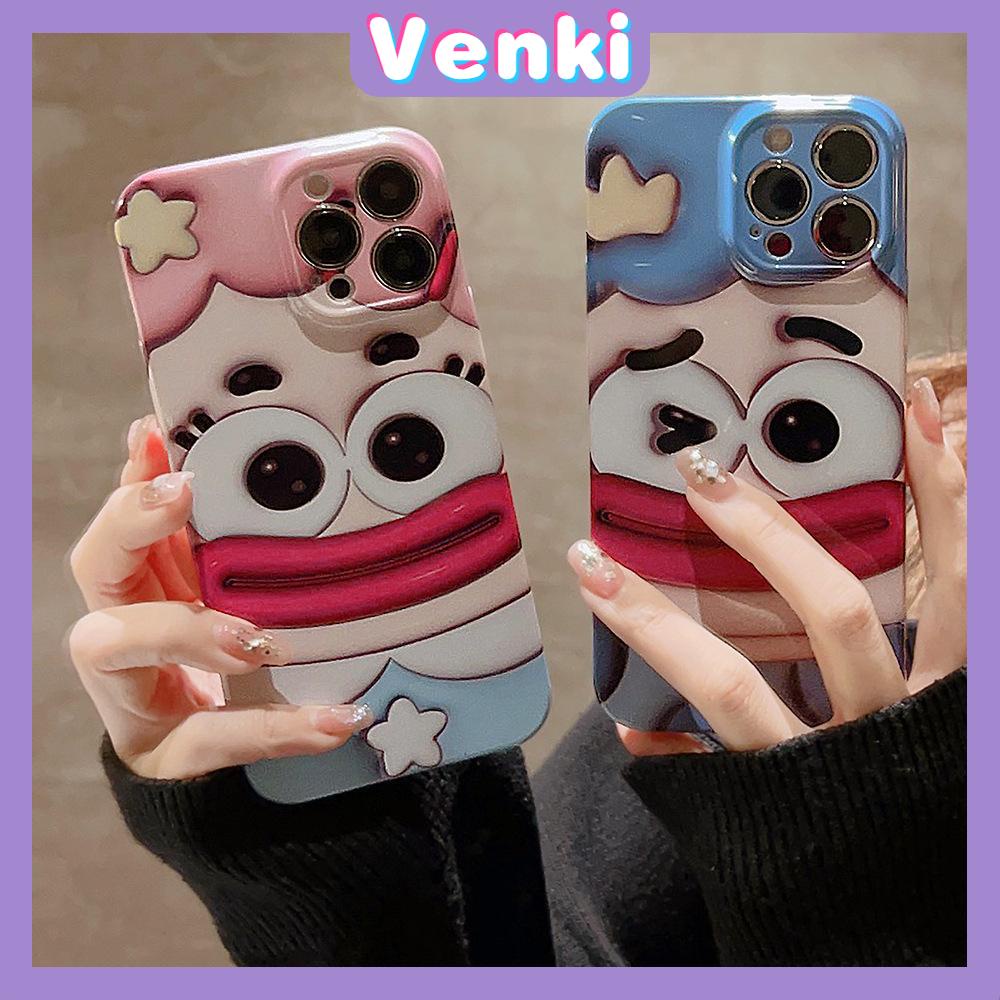 VENKI - For iPhone 11 iPhone Case Cream Glossy Soft Case TPU Shockproof Camera Cover Protection Bear Bunny Compatible with iPhone 14 13 Pro max 12 Pro Max 11 xr xs max 7Plus 8Plus