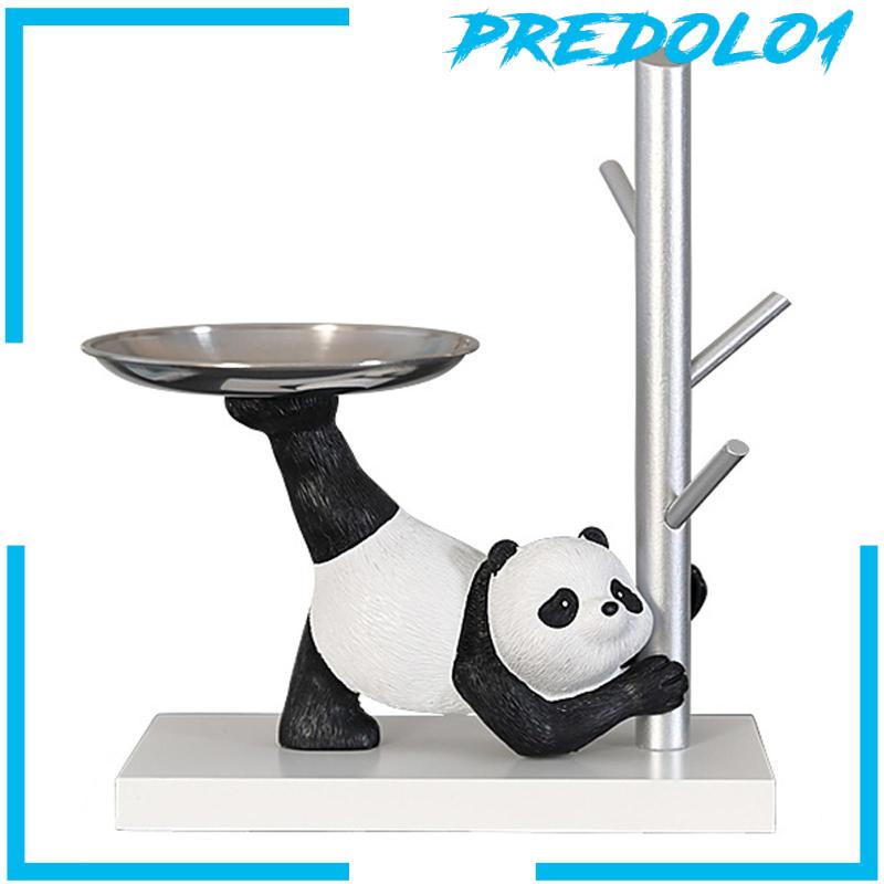 [Predolo1] Kotak Penyimpanan Patung Display Stand Dengan Pengait Patung Resin Patung Panda