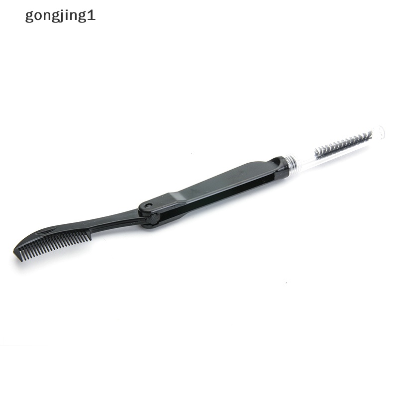 Ggg 3PCs Kepala Ganda Lipat Alis Bulu Mata Hair Eye Brow Brush Sisir Logam ID