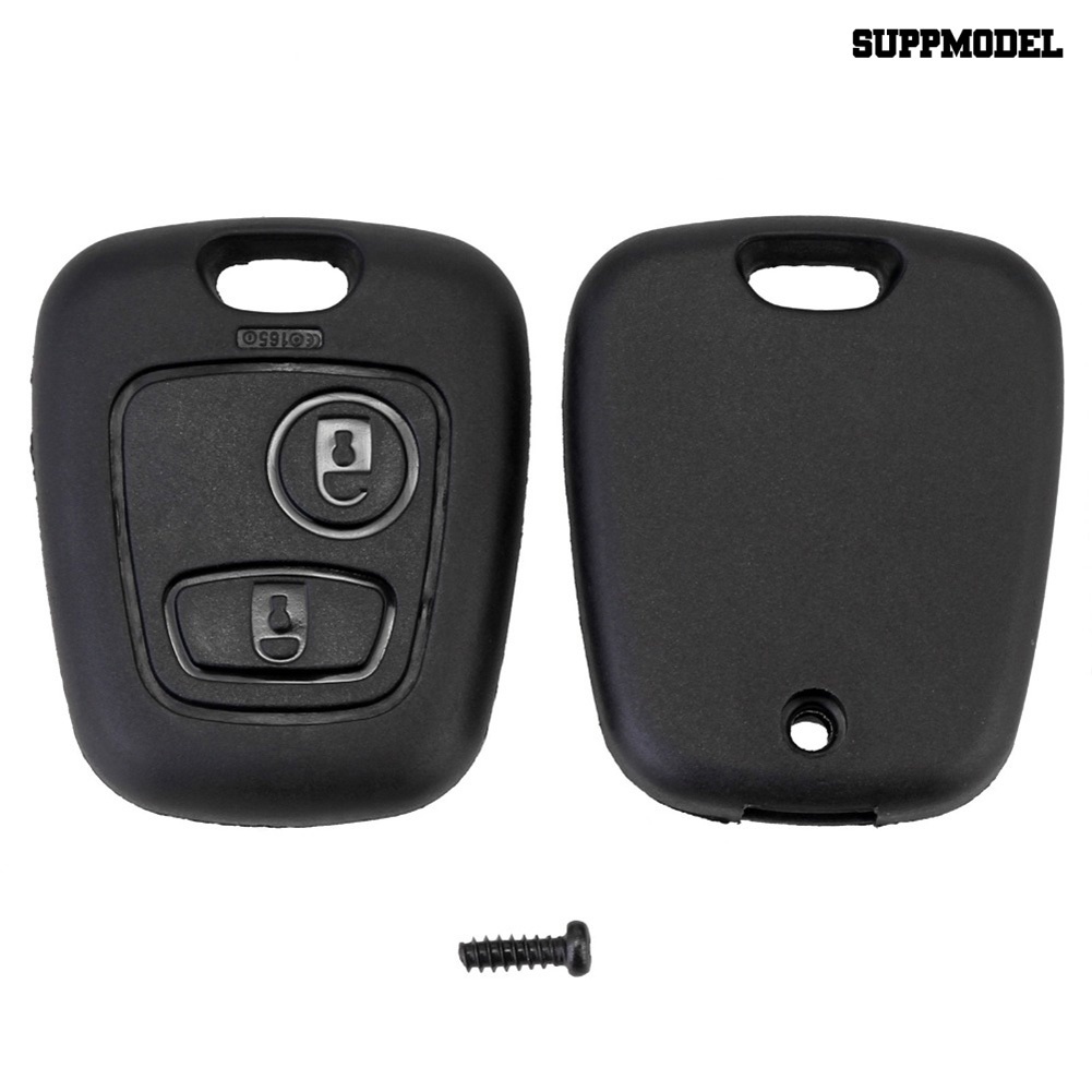 PEUGEOT [SM Auto] 2tombol Fob Kunci Mobil Case Shell Untuk Citroen C1 C2 C3 C4 Peugeot307 107 207 407