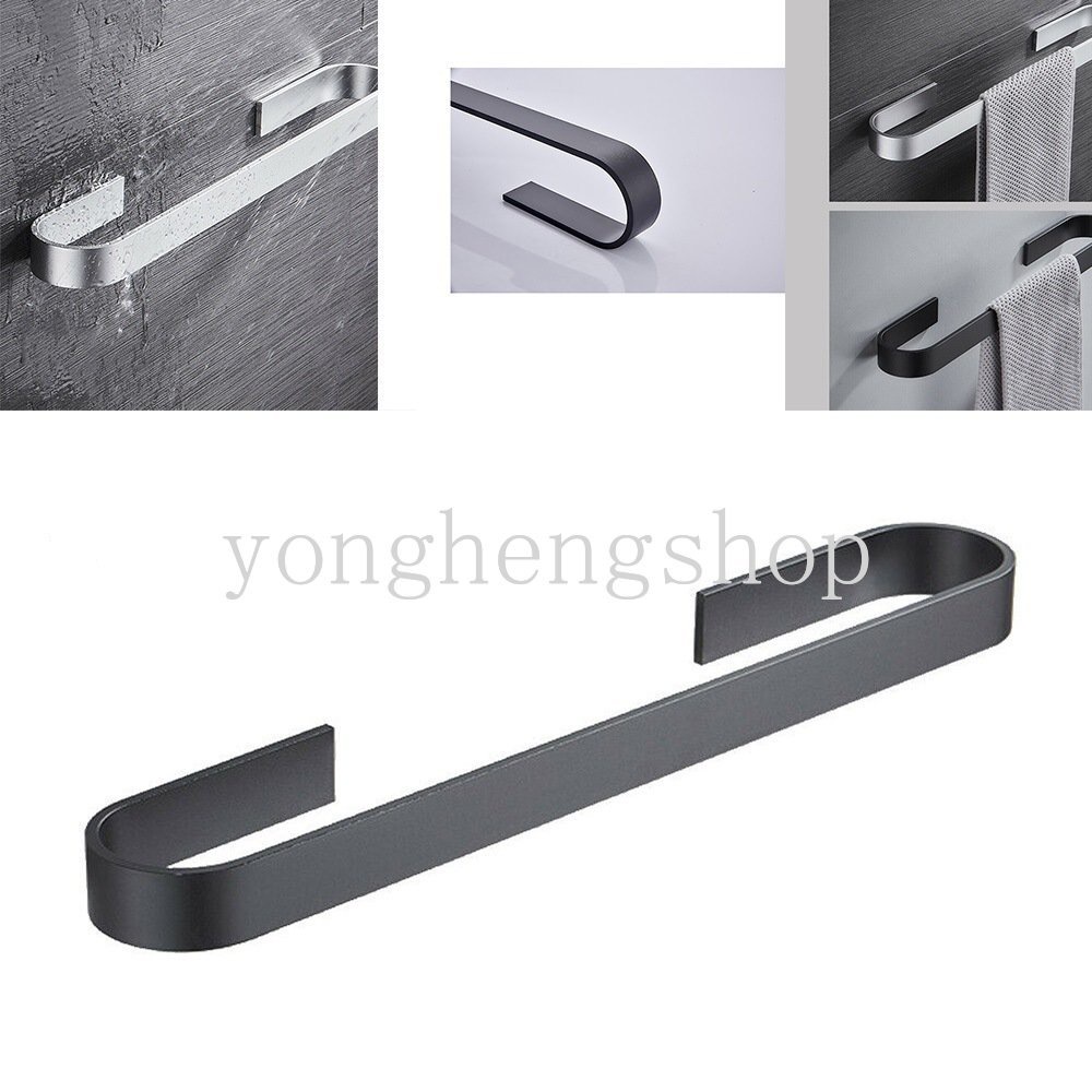 30-60 cm Ruang Aluminium Rak Handuk Bebas Pukulan Dinding Yang Dipasang Towel Bar Batang Gantungan Handuk Holder Sandal Rak Penyimpanan Kamar Mandi Organizer