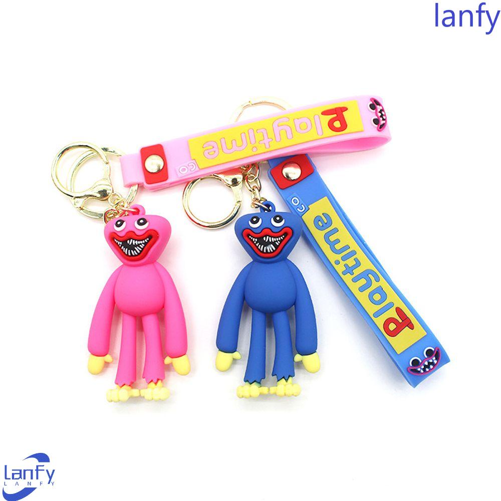 Lanfy Wanita Gantungan Kunci Lucu Kreatif Hadiah Mainan Liontin Huggy Wuggy Dekorasi Kartun Key Holder