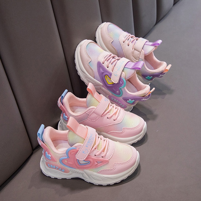 Sepatu Sneakers Anak Sekolah 30523 Fashion Motif Love Import Kekinian