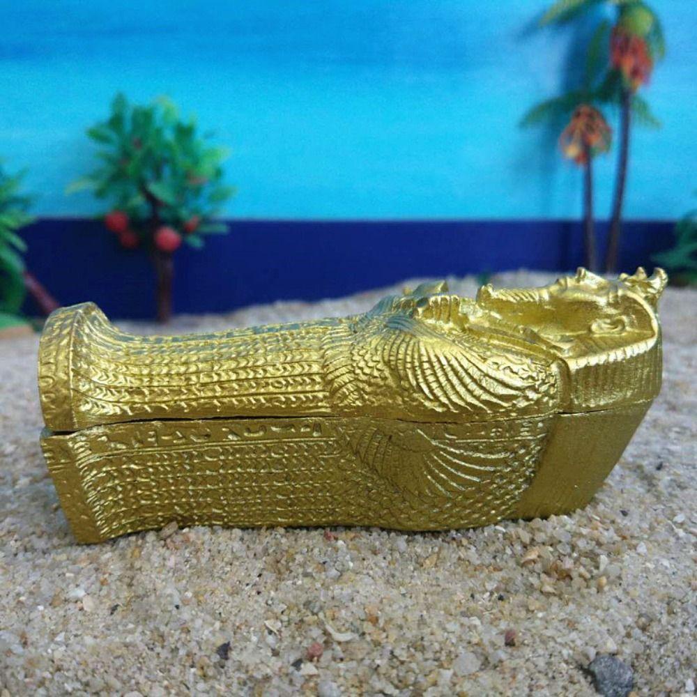 [Elegan] Patung Miniatur Prop Mummy Peti Mati Mesir Model Firaoh Resin