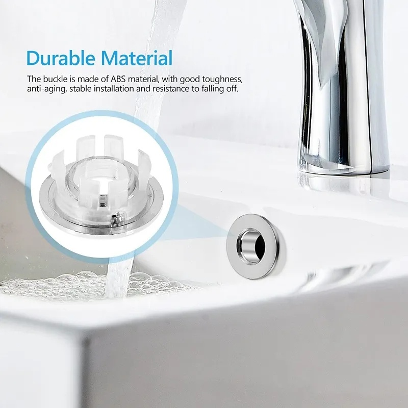 4warna Penutup Lubang Overflow Wastafel Bulat Tembaga/Wash Basin Overflow Insert Pengganti Topi Aksesoris Kamar Mandi