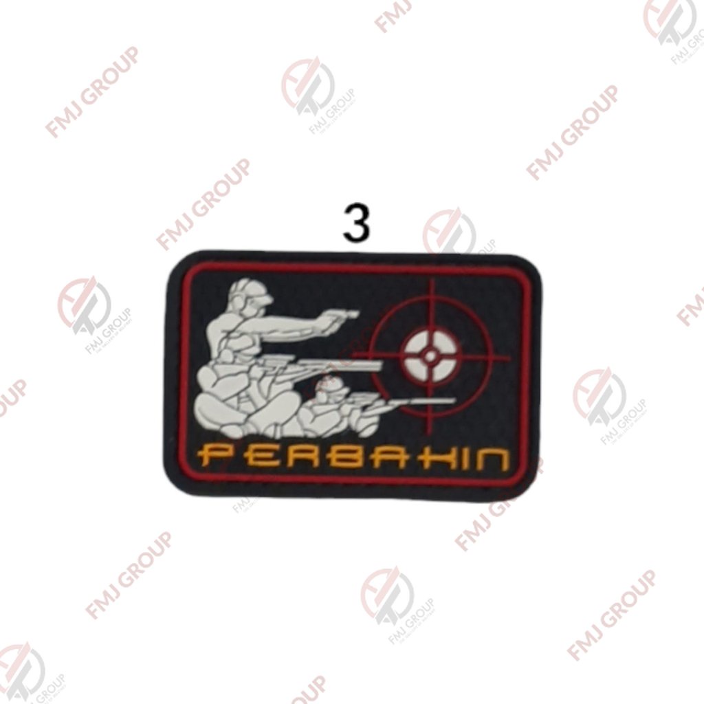 Patch Rubber Perbakin, Airsoft indonesia, Tactical Karet Velcro Perepet