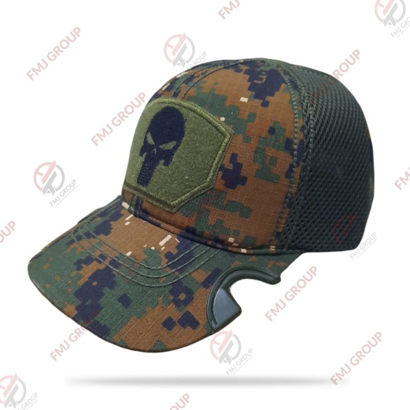 Topi Coak Tactical Punisher Premium / Topi Tactical Punisher Baseball Cap / Topi Baseball Coak Punisher - Loreng Marpat